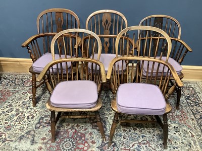 Lot 2355 - A harlequin set of five mid-19th century ash...