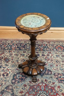Lot 2366 - An early Victorian rosewood sewing table with...