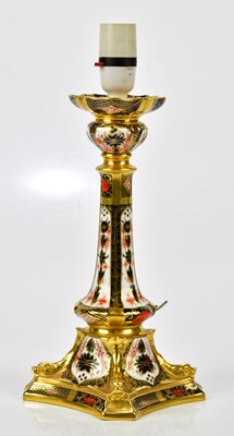 Lot 2018 - ROYAL CROWN DERBY; an Imari table lamp...