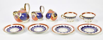 Lot 2007 - ROYAL CROWN DERBY; a nine piece 'Quail' tea...