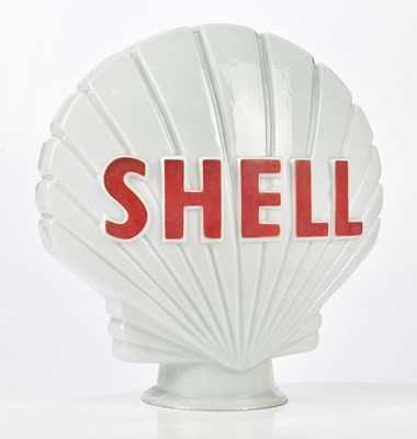 Lot 1331 - SHELL; an original milk glass advertising...