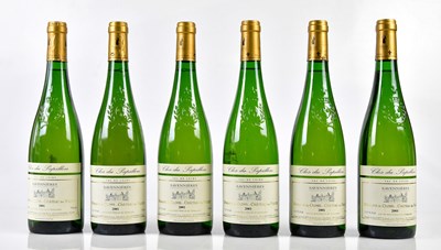 Lot 2870 - WHITE WINE; six bottles Savennieres Domaine du...