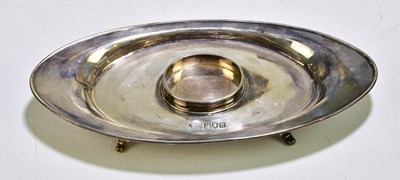 Lot 2054 - A Victorian hallmarked silver ink well stand,...
