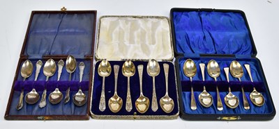 Lot 2041 - A.J BAILEY; a cased set of six George VI...