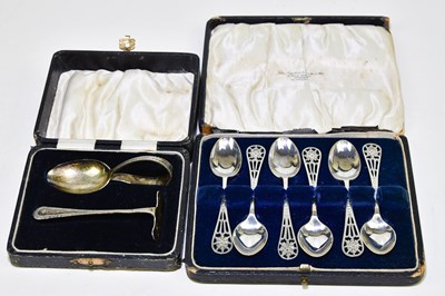 Lot 2115 - A.J BAILEY; a cased George V hallmarked silver...