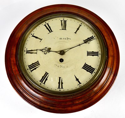 Lot 2326 - A 19th century mahogany cased circular wall...