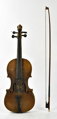 Lot 1241 - A full size German violin, Stradivarius copy,...