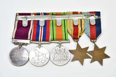 Lot 472 - WWII group of five medals, comprising 1939-45...