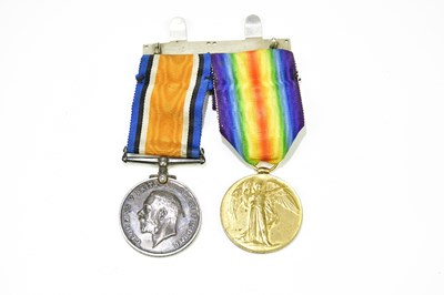 Lot 492 - A WWI medal pair comprising War and Victory...