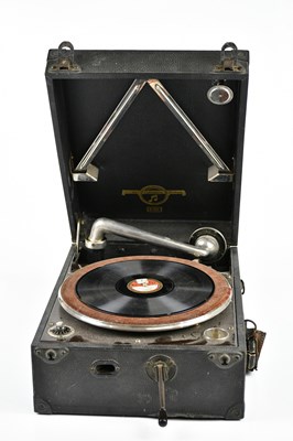 Lot 1305 - COLUMBIA; a number 112 portable gramophone.
