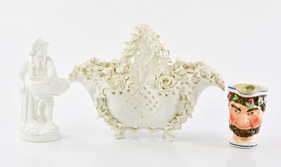 Lot 1466 - MINTON; a 19th century blanc-de-chine figure...