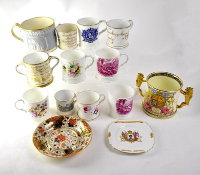 Lot 166 - Twelve 19th and 20th century hand painted cups