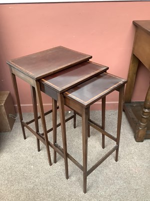 Lot 2517 - An Edwardian inlaid mahogany nest of three...