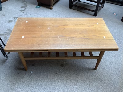 Lot 2613 - A mid-century teak extending coffee table on...