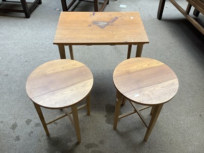 Lot 2612 - A mid-century teak coffee table housing two...