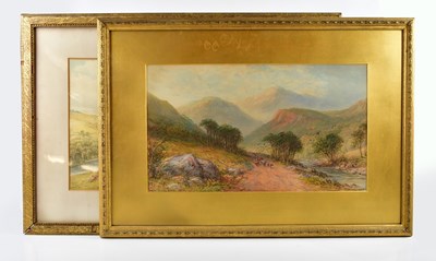 Lot 1481 - LEON LEWIS; two watercolours, both of rural...