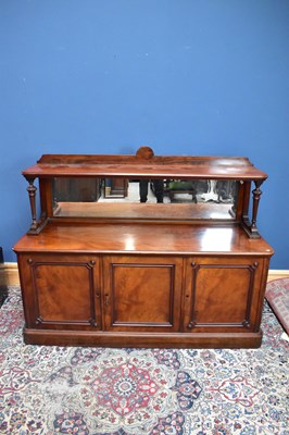 Lot 2466 - A Victorian mahogany mirror back sideboard,...