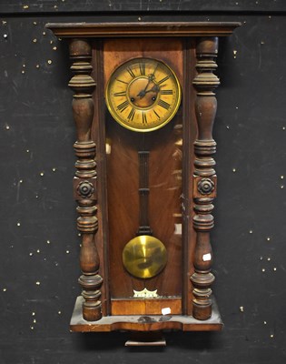 Lot 106 - A late 19th century wall clock
