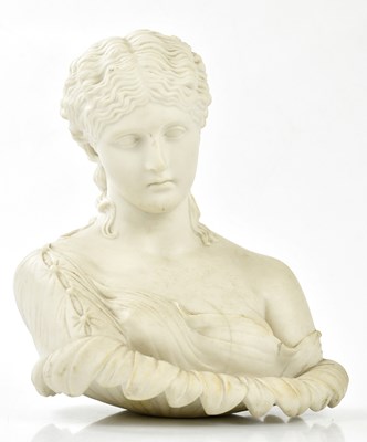 Lot 2193 - A late 19th century Parianware bust of a...