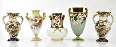 Lot 2038 - A pair of 19th century twin handled ironstone...
