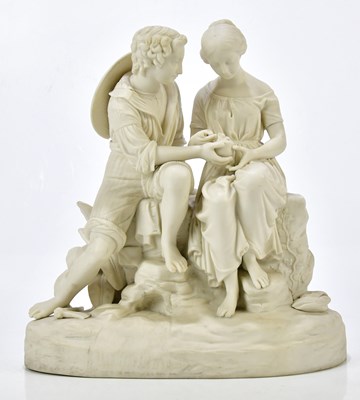 Lot 2200 - COPELAND; a 19th century Parianware group...