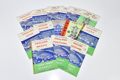 Lot 1299 - PROGRAMMES; England and FA Cup Finals...