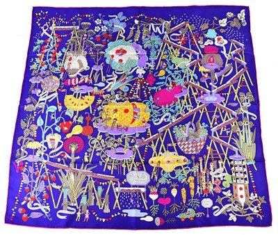 Lot 939 - HERMÈS; a 100% silk 'Le Potager Extraordinaire'...