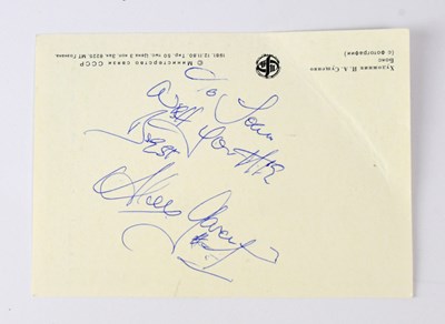 Lot 381 - MUHAMMED ALI; a postcard bearing the...