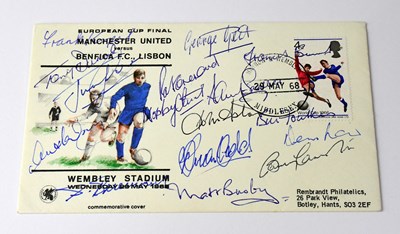 Lot 385 - MANCHESTER UNITED; a first day cover signed by...