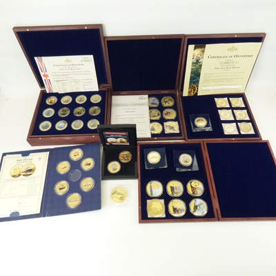 Lot 743 - A collection of modern Naval and shipping related collectors' coins
