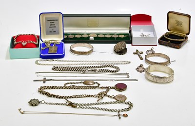 Lot 2185 - A small quantity of hallmarked silver...
