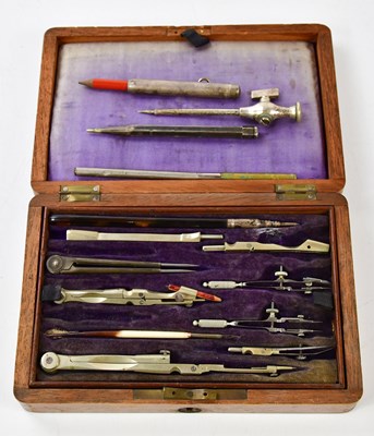 Lot 2245 - A cased set of drawing instruments to include...