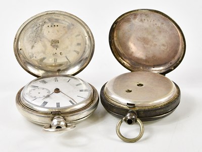 Lot 2210 - Two Continental silver cased pocket watches,...