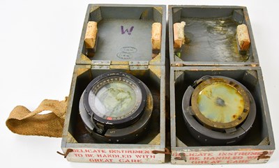 Lot 422 - Two cased ship's compasses.