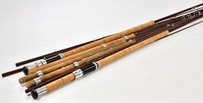 Lot 1391 - A group of six two piece carp fishing rods,...