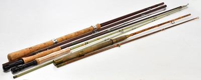 Lot 1393 - A group of four fishing rods to include a...