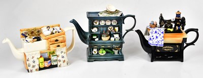 Lot 1497 - CARDEW DESIGNS; three limited edition teapots.
