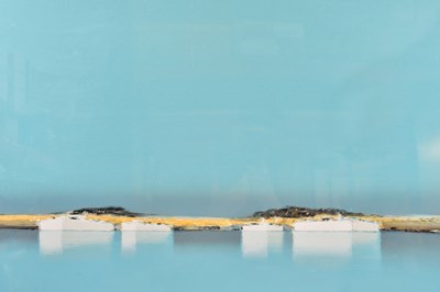 Lot 84 - PIERRE DOUTRELEAU (born 1938); pencil signed limited edition print, river scene with blue sky, 149/350, 49 x 69cm.