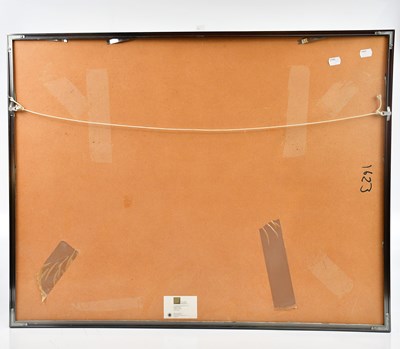 Lot 84 - PIERRE DOUTRELEAU (born 1938); pencil signed limited edition print, river scene with blue sky, 149/350, 49 x 69cm.