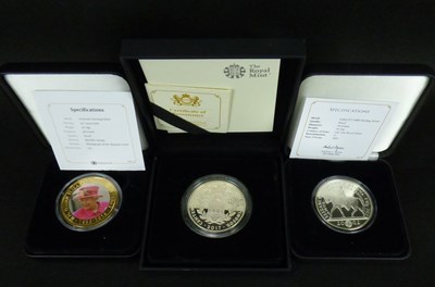 Lot 823 - Three silver proof collectors' coins