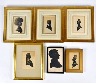 Lot 1040 - Six 19th century and later silhouettes,...