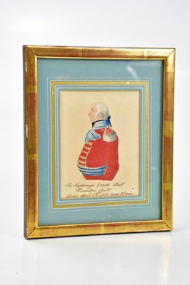 Lot 1043 - An early watercolour portrait of Sir Narborugh...