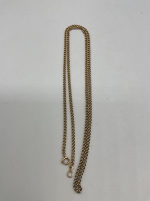 Lot 1224 - A 9ct yellow gold curb link chain, length 53cm,...