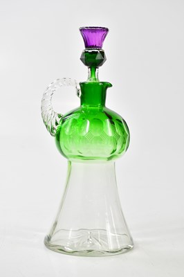 Lot 1564 - An early 20th century thistle shaped decanter...