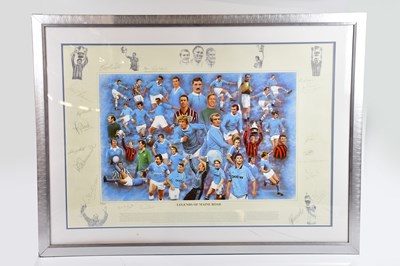 Lot 1346 - MANCHESTER CITY; print, 'Legends of Main Road',...