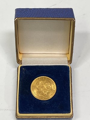 Lot 1327 - An Austrian 1892 ten franc gold coin, approx 3....