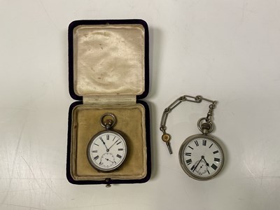 Lot 1298 - A 935 grade silver crown wind open face pocket...