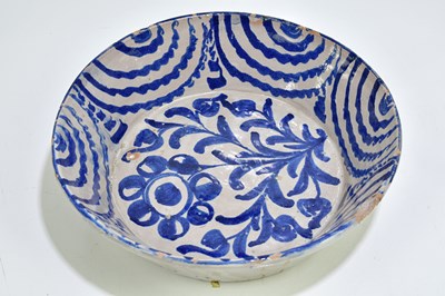 Lot 1461 - A 19th century Spanish tin glazed earthenware...