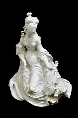 Lot 1425 - PAUL SCHUERICH FOR KPM; a large blanc-de-chine...