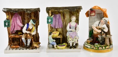 Lot 1431 - Two 19th century Continental figure groups...